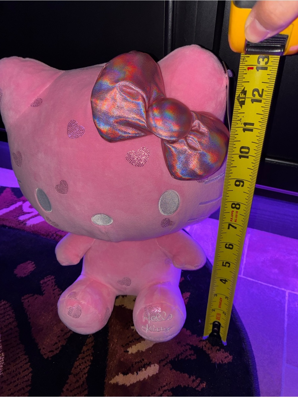 Hello Kitty Pink Plush with Iridescent Bow - Picture 2 of 7